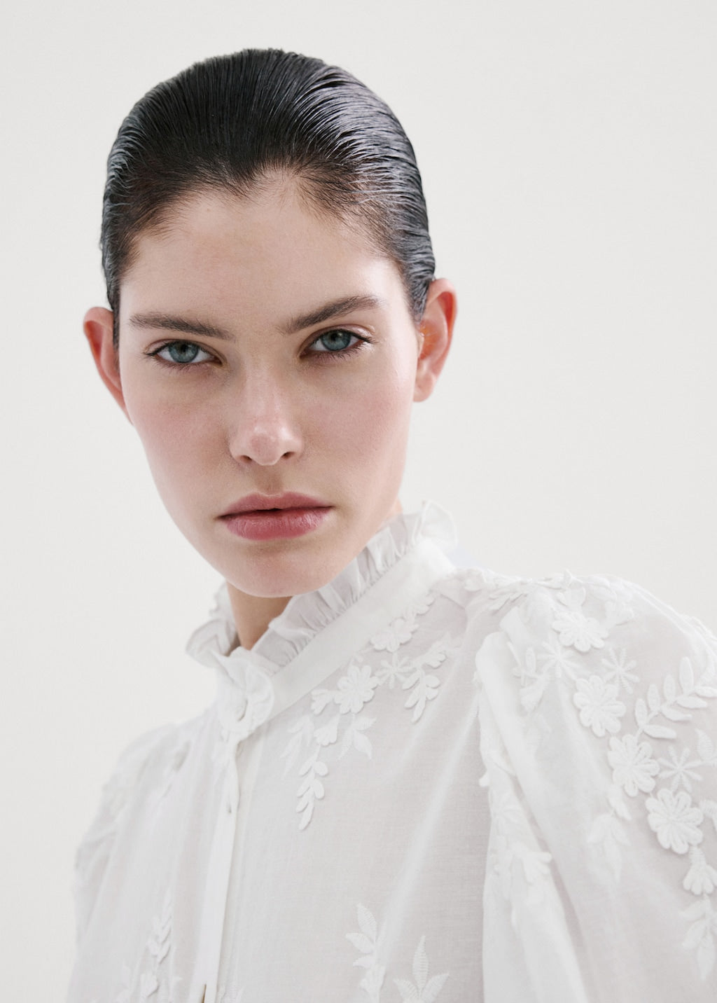 Mango blouse rufla in off white - Image 4