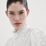 Mango blouse rufla in off white - Image 4