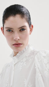 Mango blouse rufla in off white - Image 4