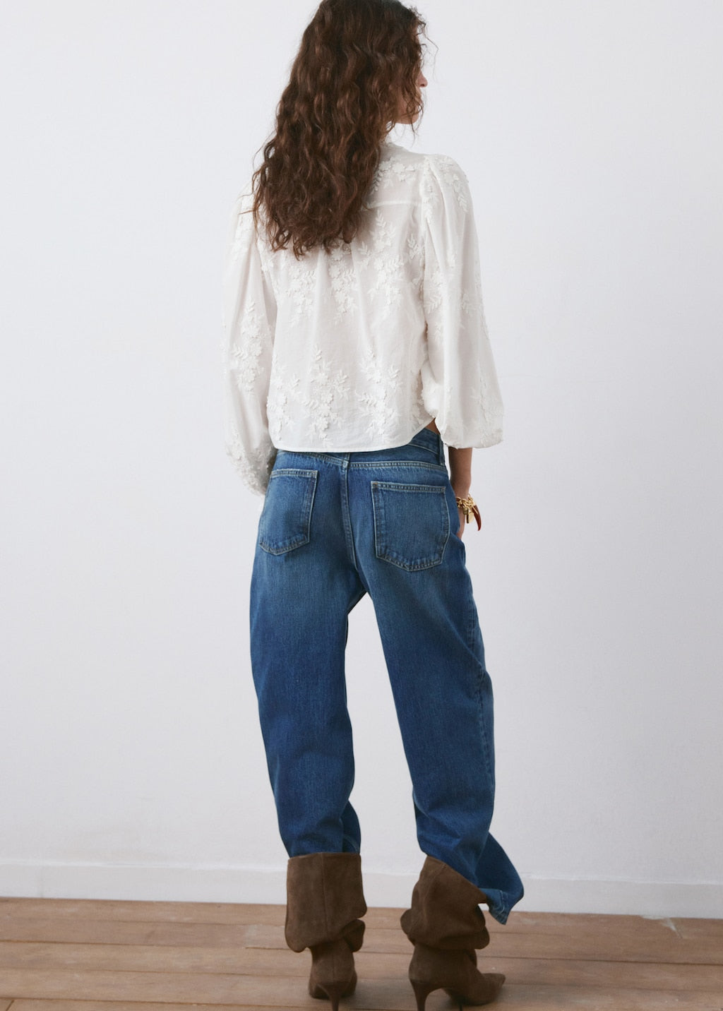Mango blouse rufla in off white - Image 6