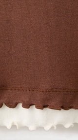 Mango t-shirt curlita in brown-030