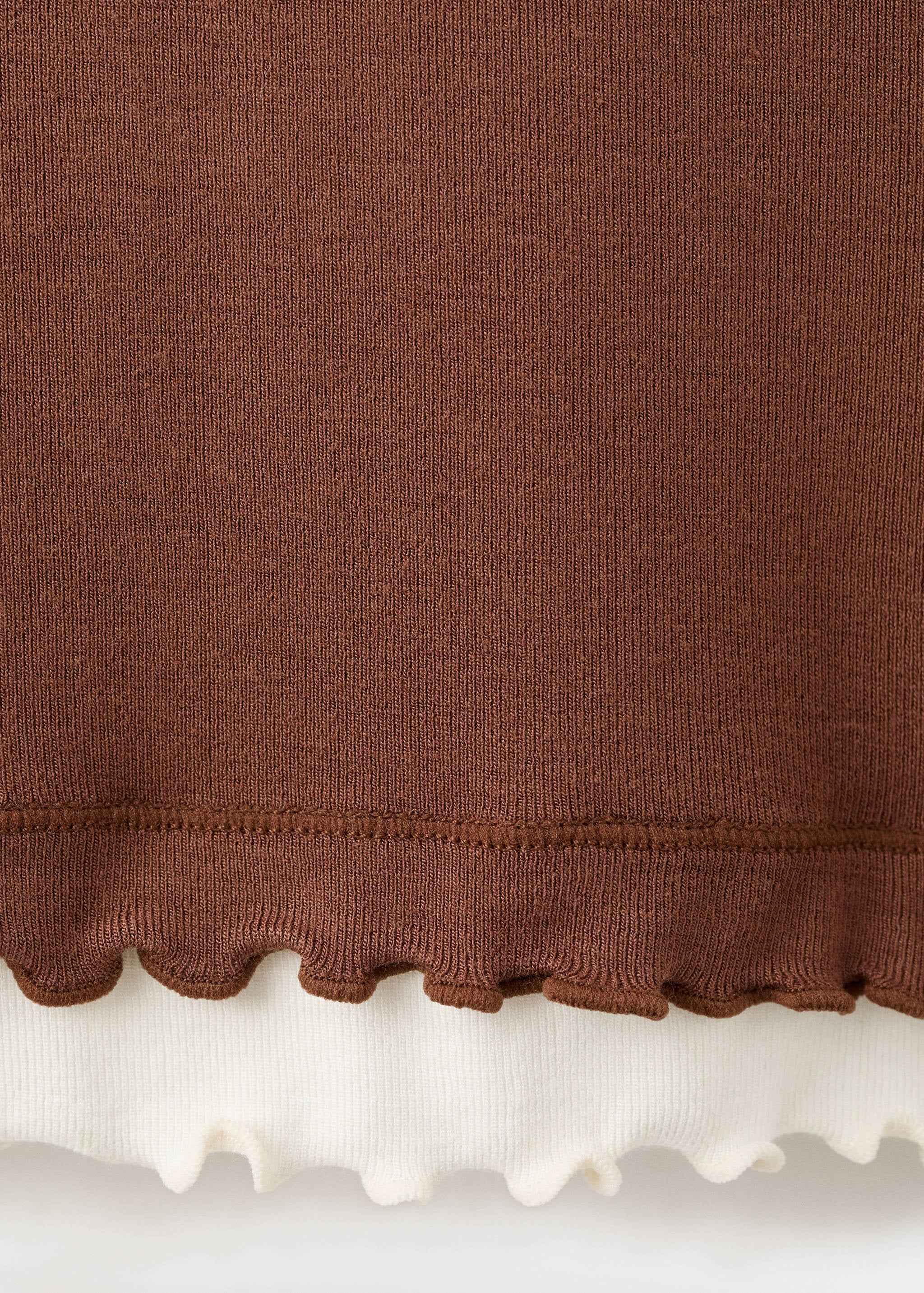 Mango t-shirt curlita in brown-030