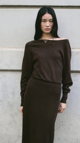 Mango dress carota in chocolate - Image 1