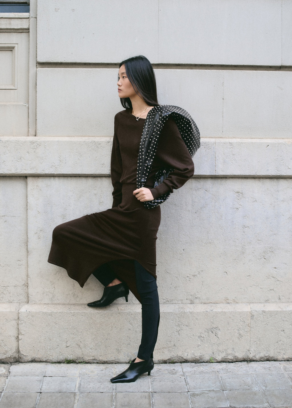 Mango dress carota in chocolate - Image 4