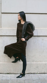 Mango dress carota in chocolate - Image 4
