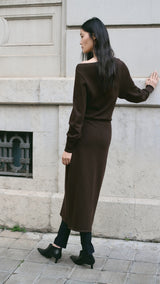 Mango dress carota in chocolate - Image 6