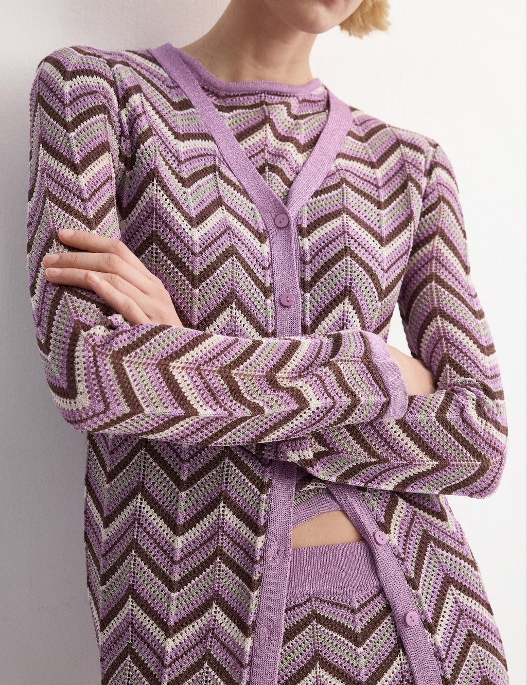 Mango cardigan mar in purple - Image 1