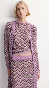 Mango cardigan mar in purple - Image 4