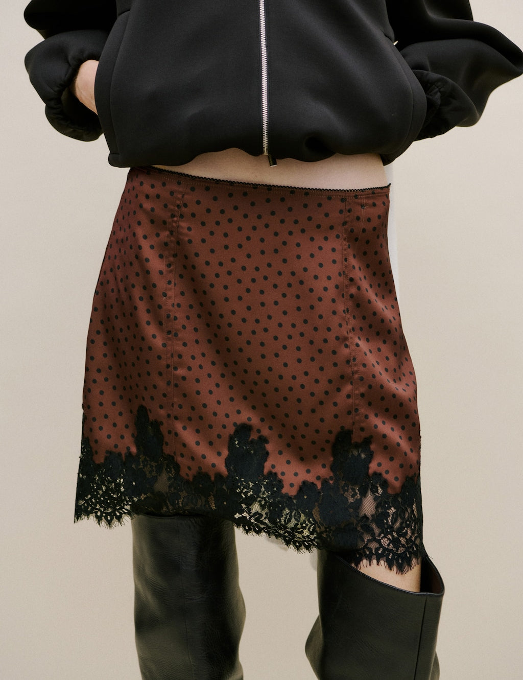 Mango skirt doty in brown - Image 1