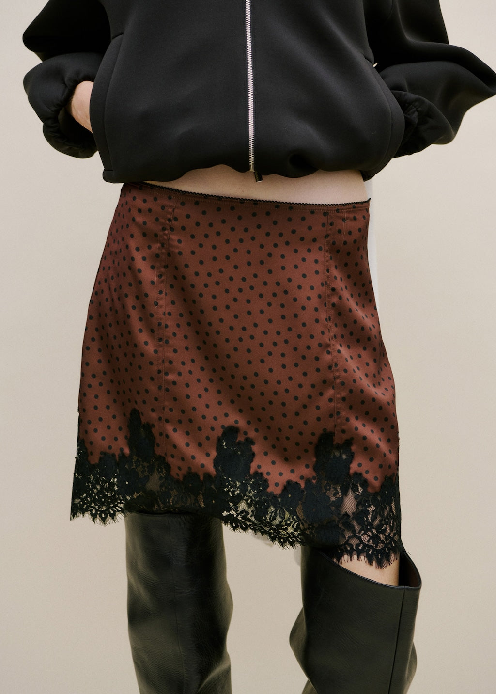 Mango skirt doty in brown - Image 1