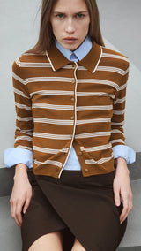 Mango cardigan copenh in toffee - Image 1