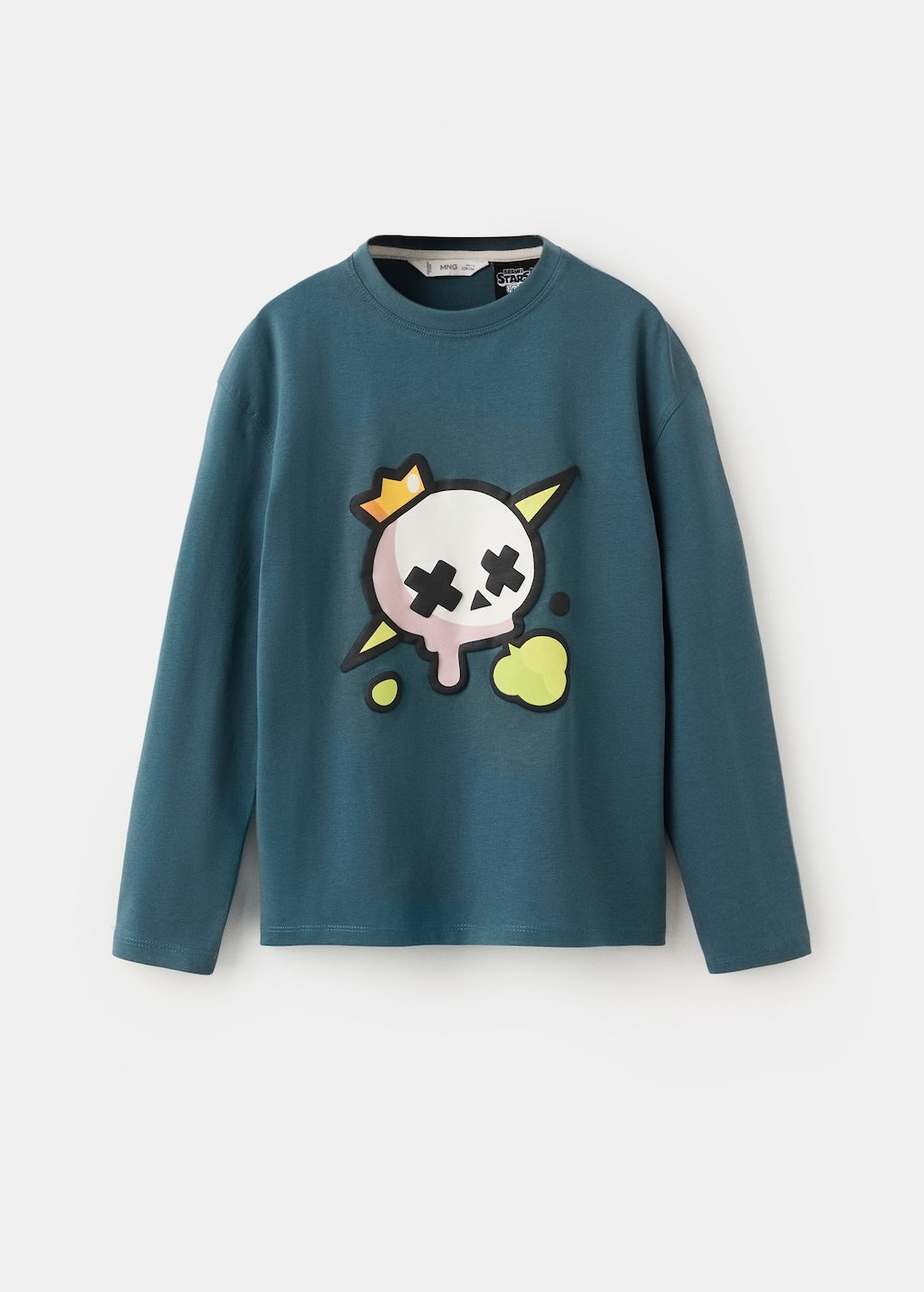 Mango t-shirt brawking in petroleum - Image 1