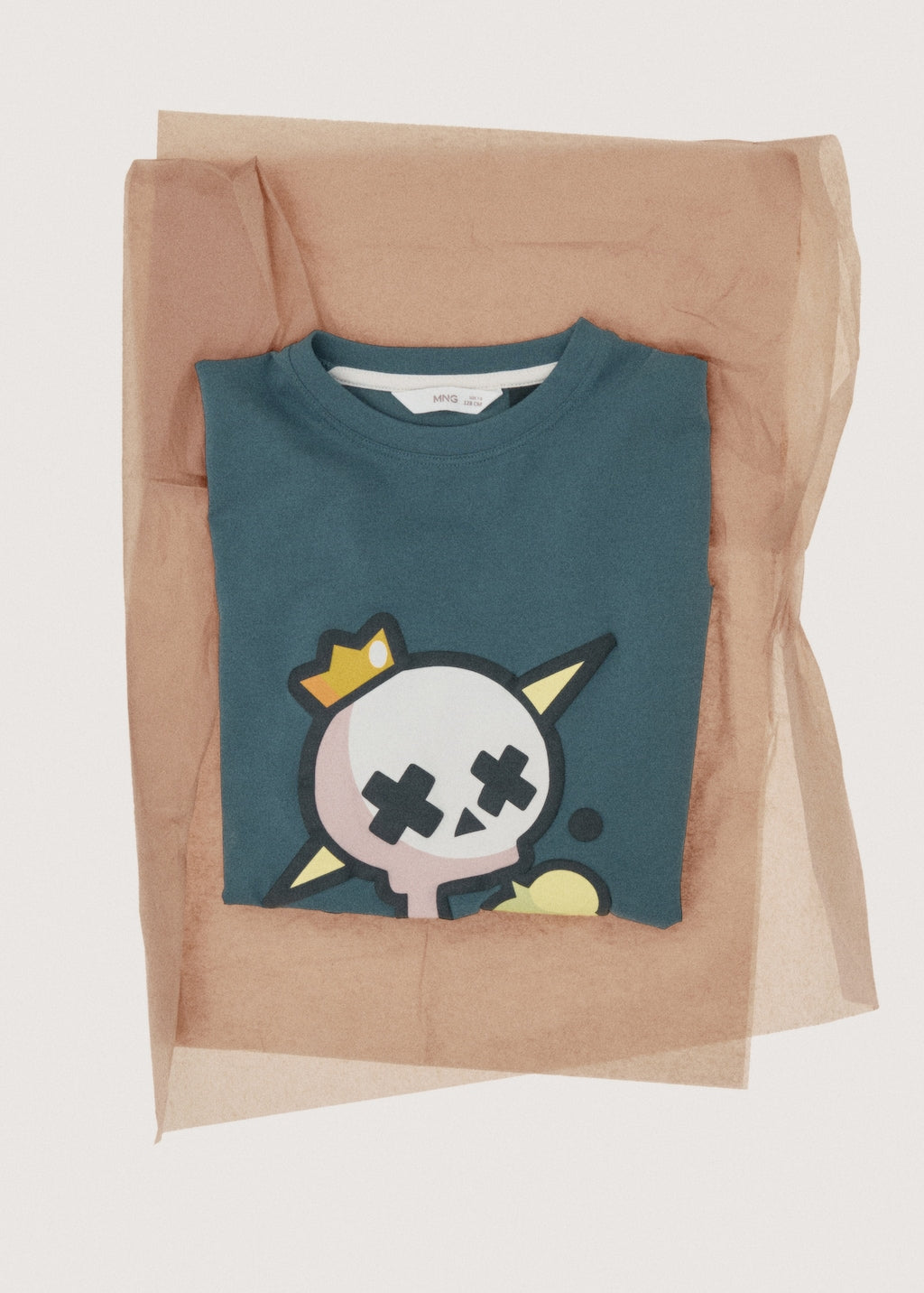 Mango t-shirt brawking in petroleum - Image 3