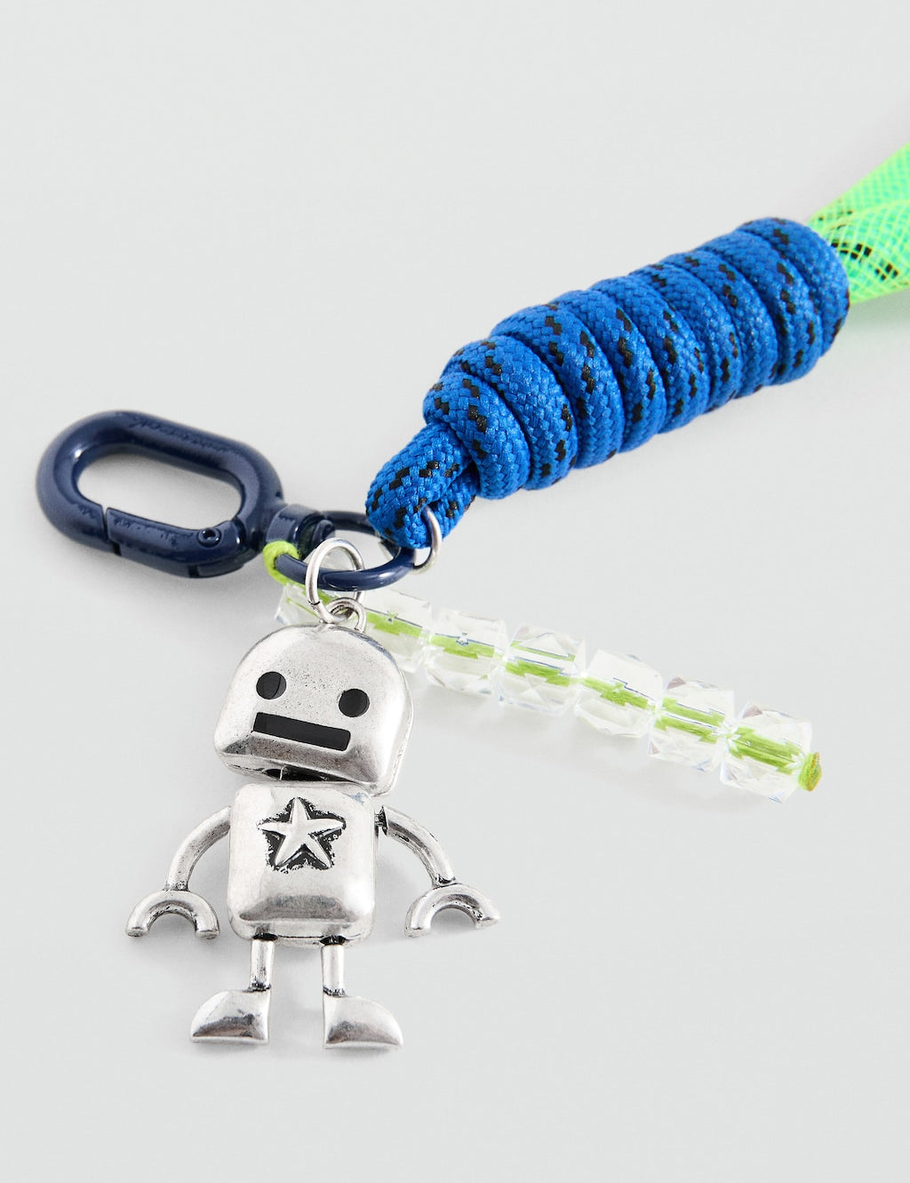 Mango keyring robot in silver - Image 1