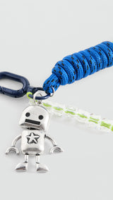 Mango keyring robot in silver - Image 1