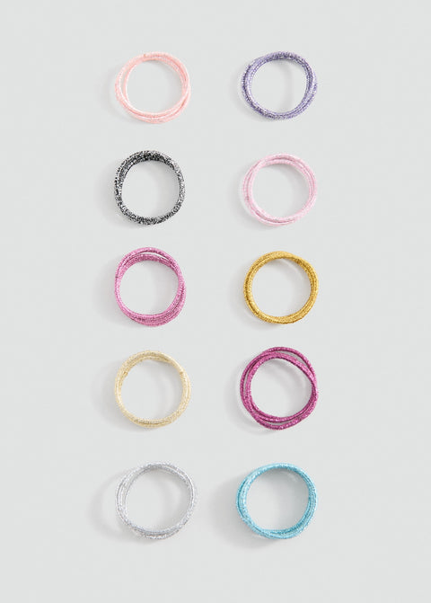 Mango hairtie shinny in pink