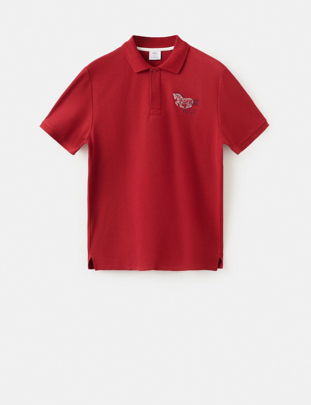 Mango poloshirt luckyh in red - Image 2