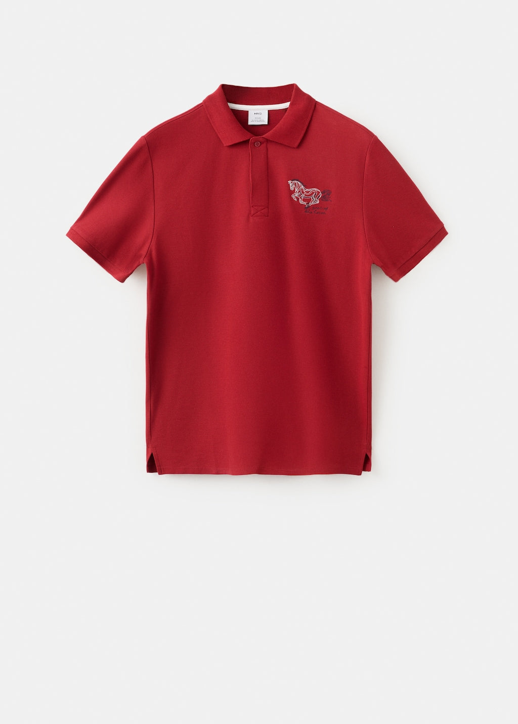 Mango poloshirt luckyh in red - Image 2