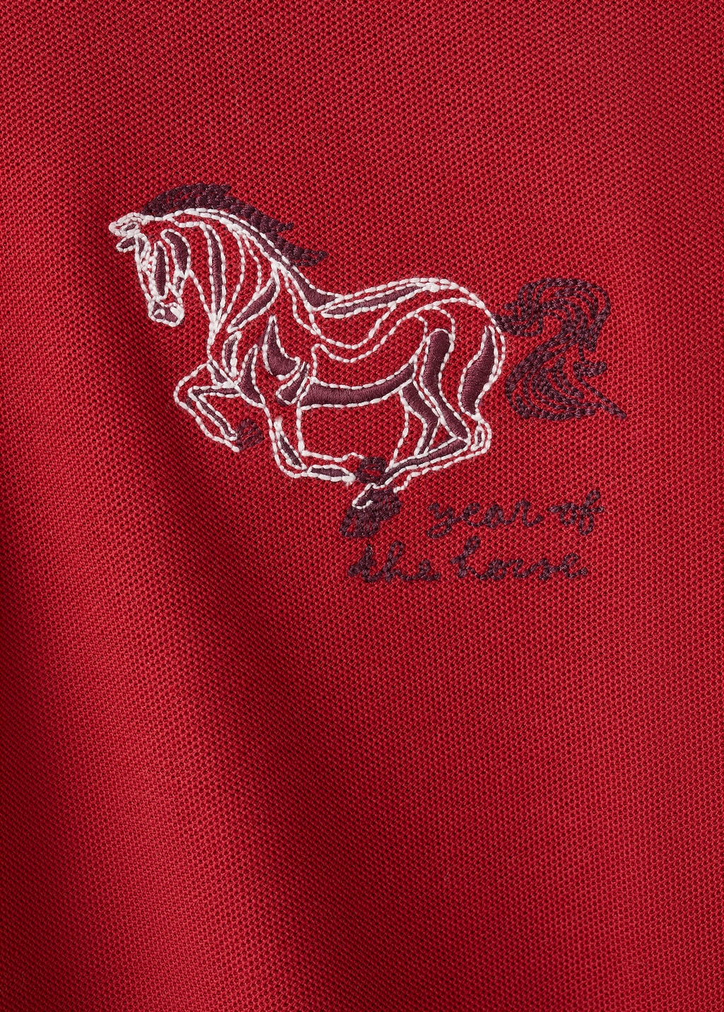 Mango poloshirt luckyh in red - Image 3