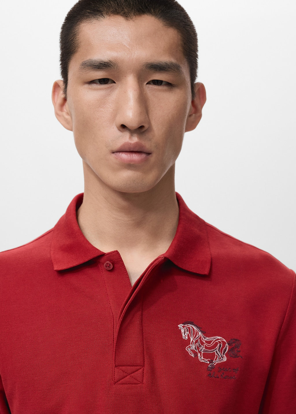 Mango poloshirt luckyh in red - Image 4