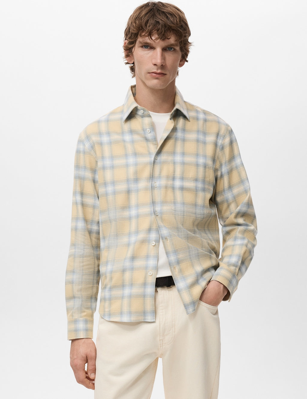 Mango shirt sohoa in pastel yellow - Image 1
