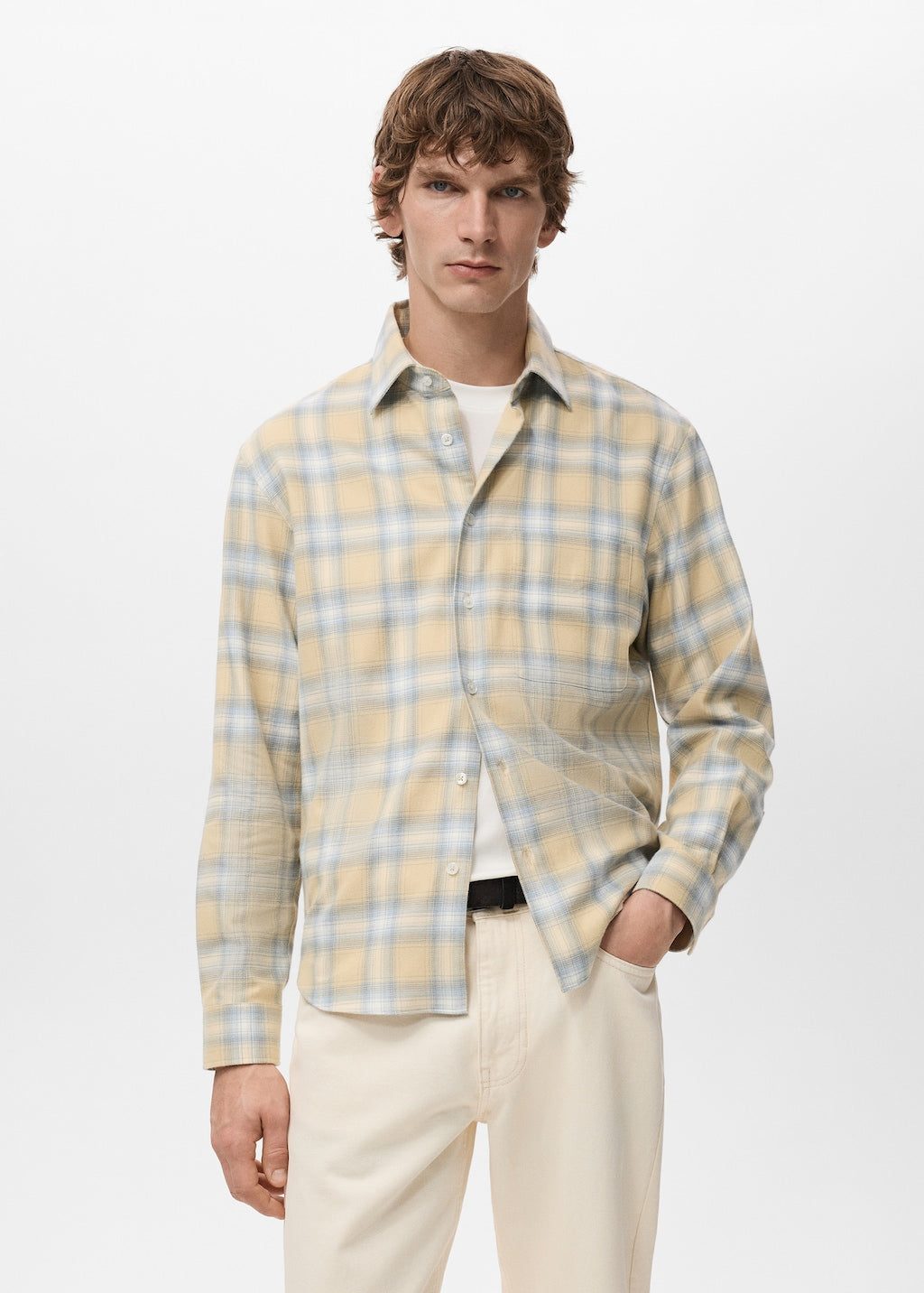 Mango shirt sohoa in pastel yellow - Image 1
