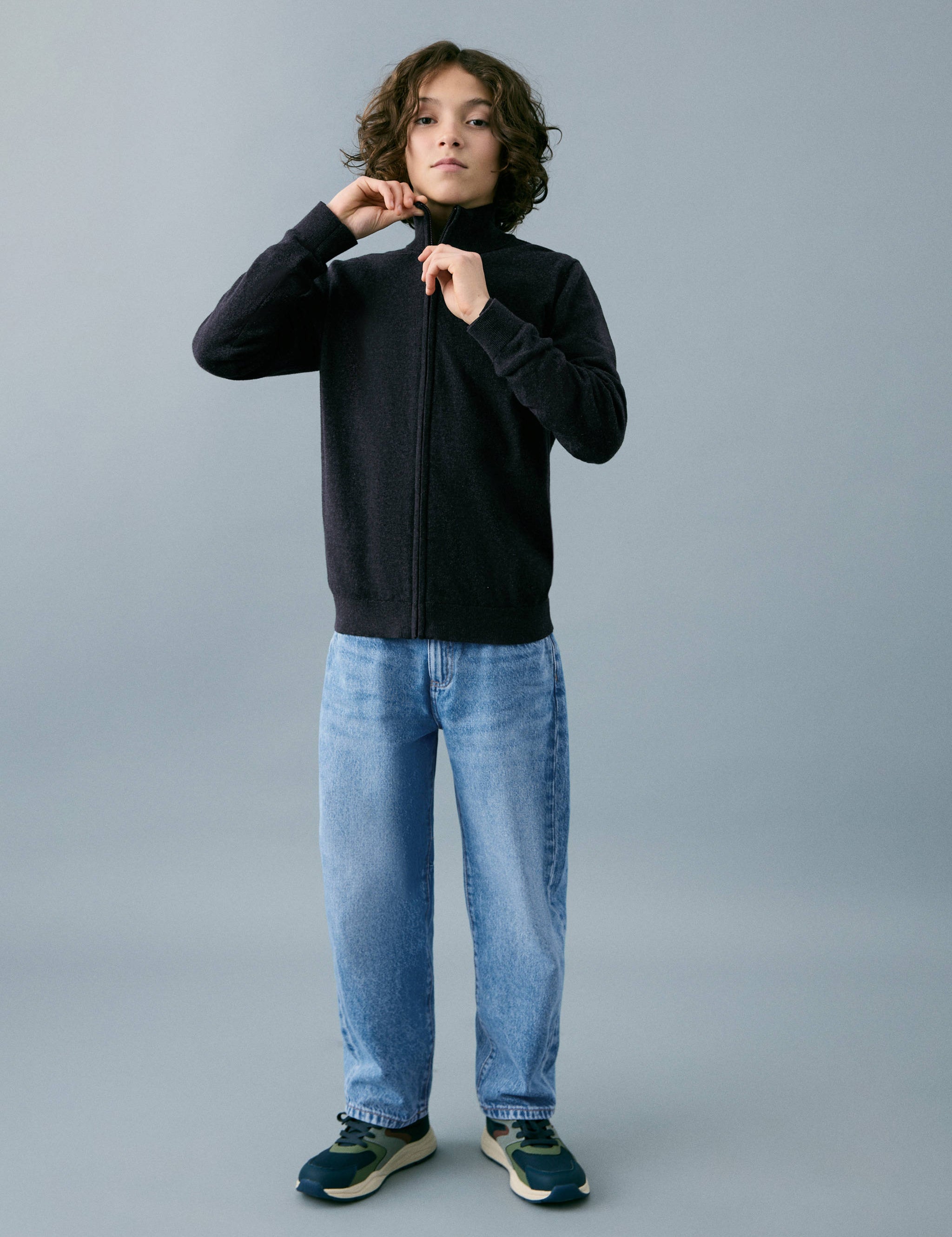 Mango cardigan luke in anthracite-001