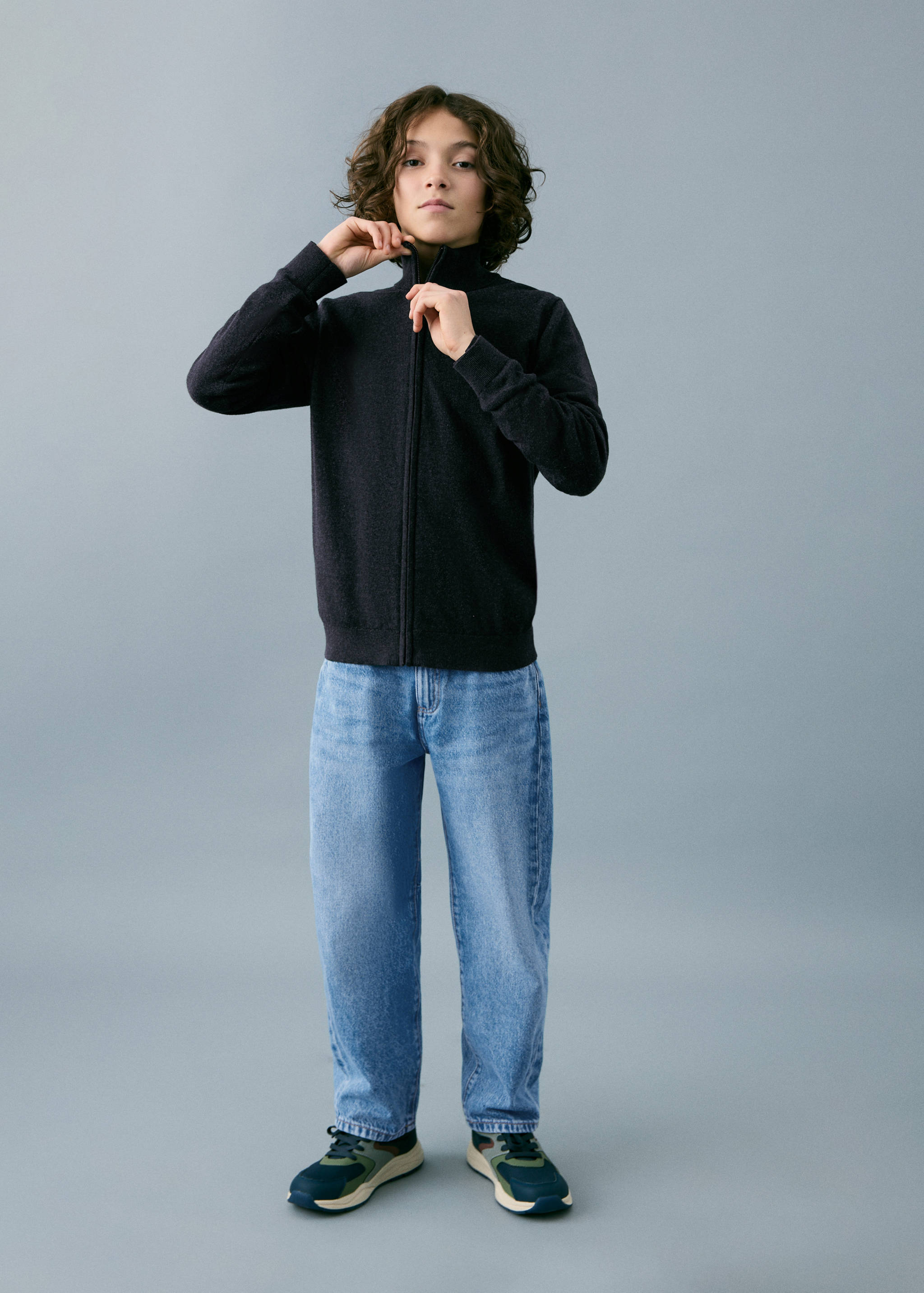 Mango cardigan luke in anthracite-001