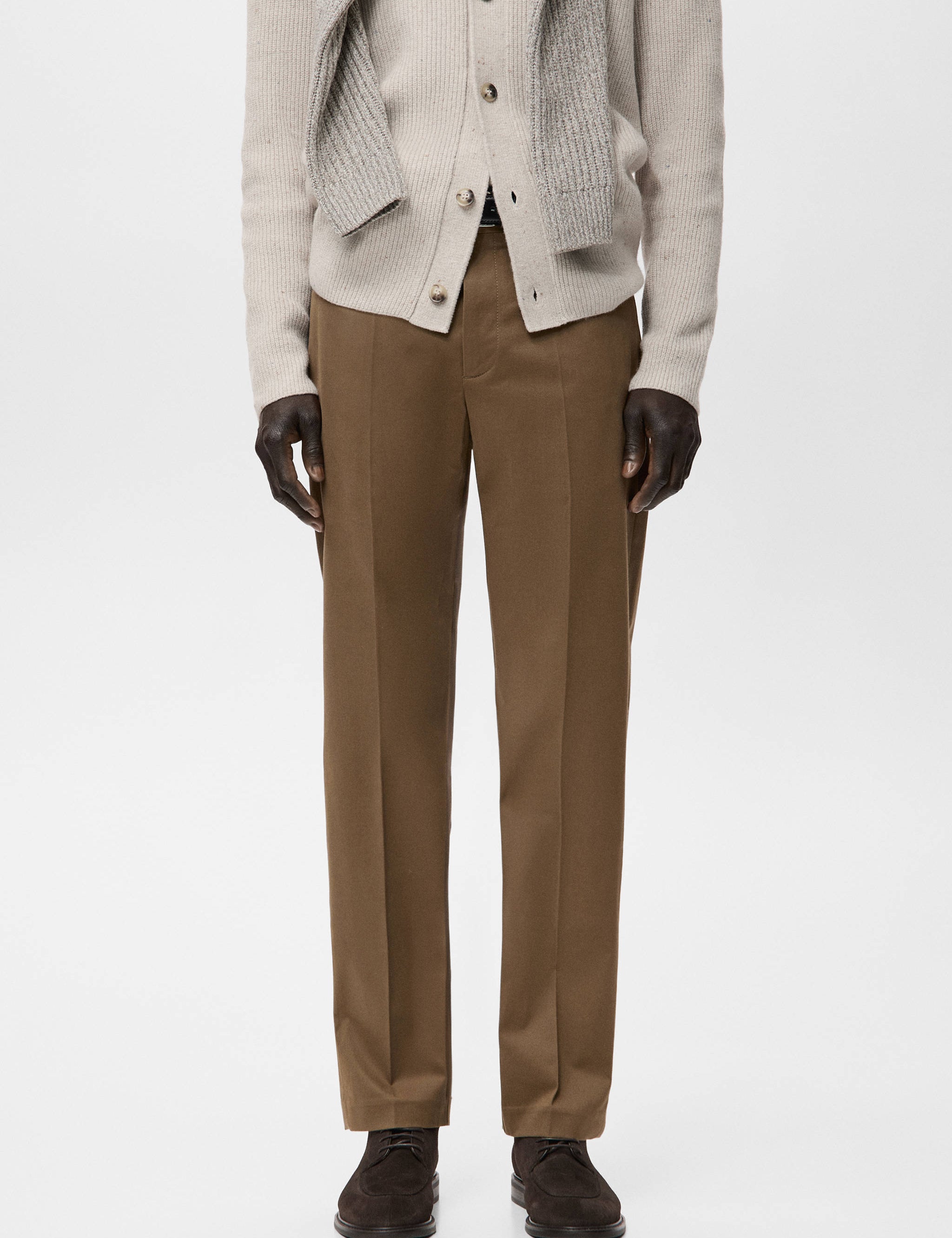 Mango trousers koda in chocolate-002