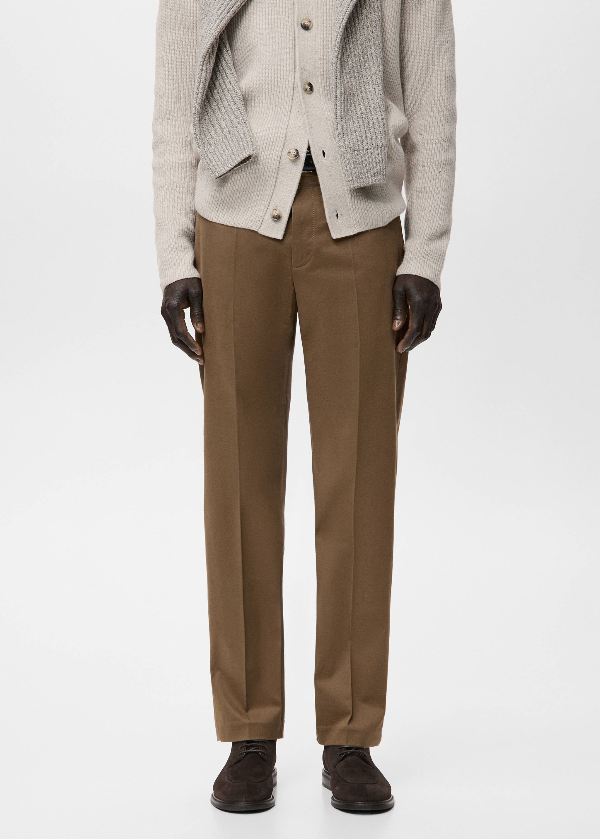 Mango trousers koda in chocolate-002