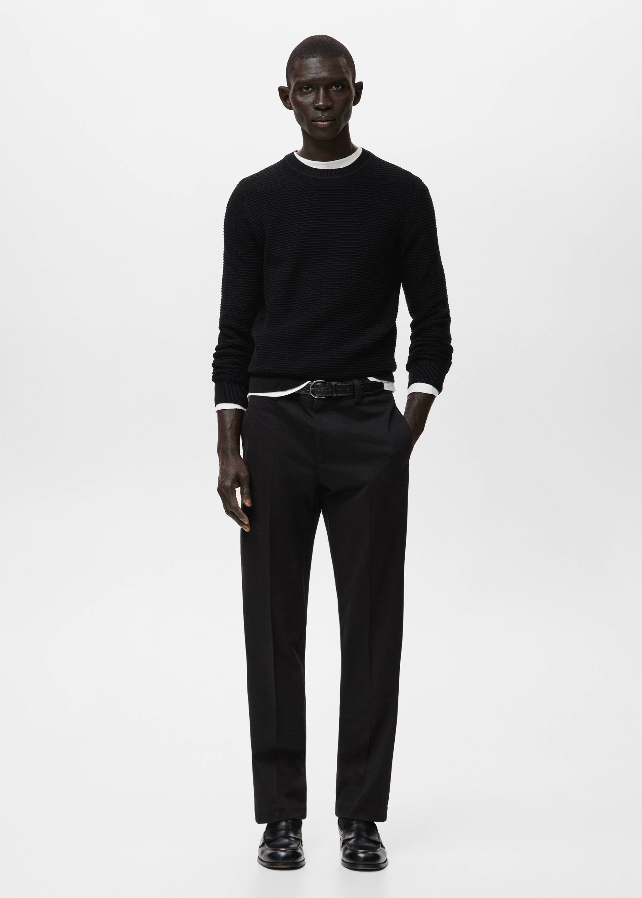 Mango trousers koda in black-001