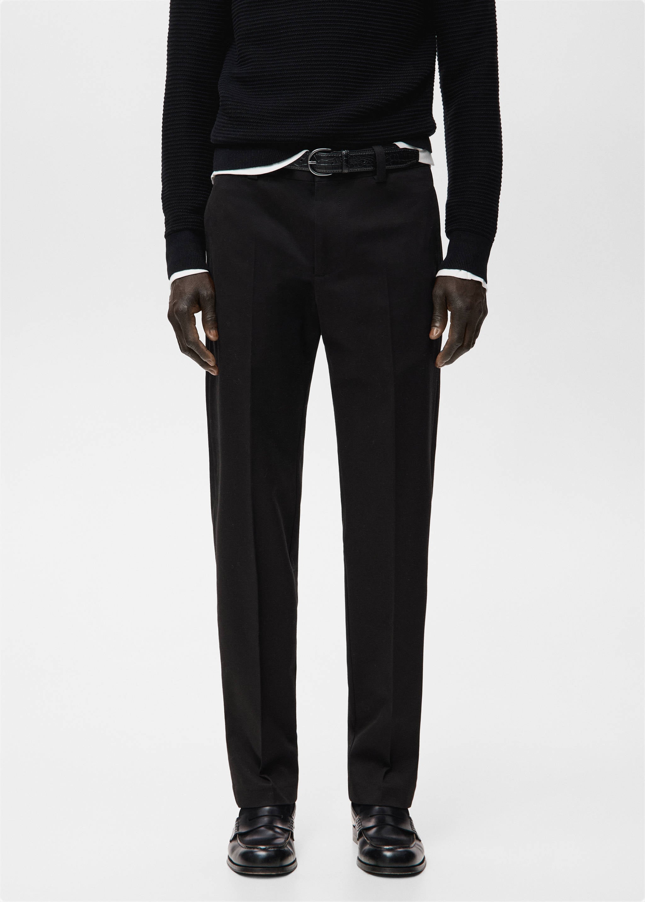 Mango trousers koda in black-002