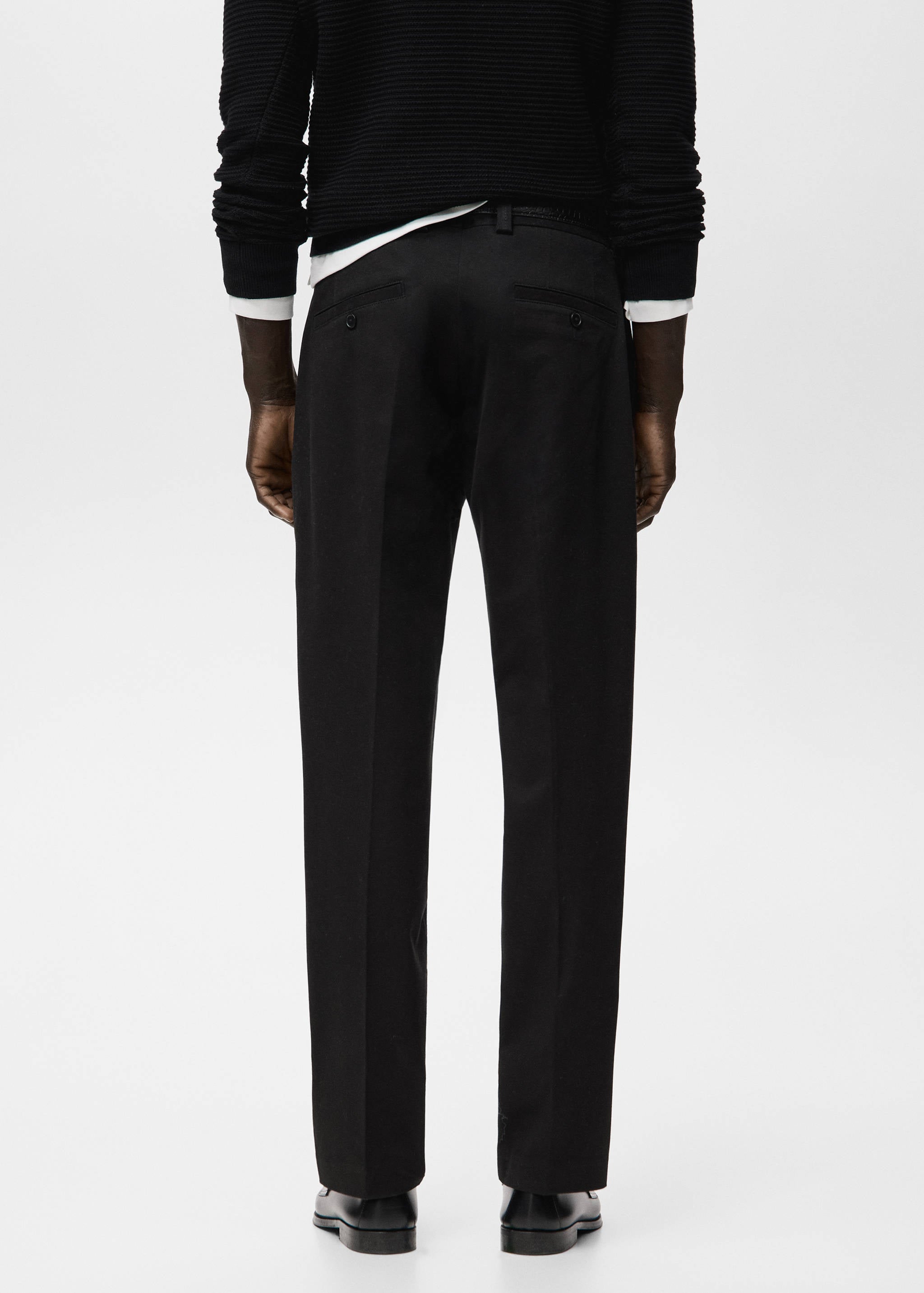 Mango trousers koda in black-003