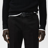 Mango trousers koda in black-004