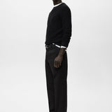 Mango trousers koda in black-008