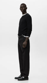 Mango trousers koda in black-008