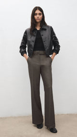 Mango trousers carlota in brown-001