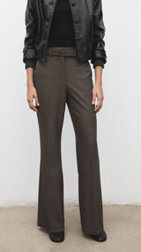 Mango trousers carlota in brown-002