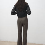 Mango trousers carlota in brown-003