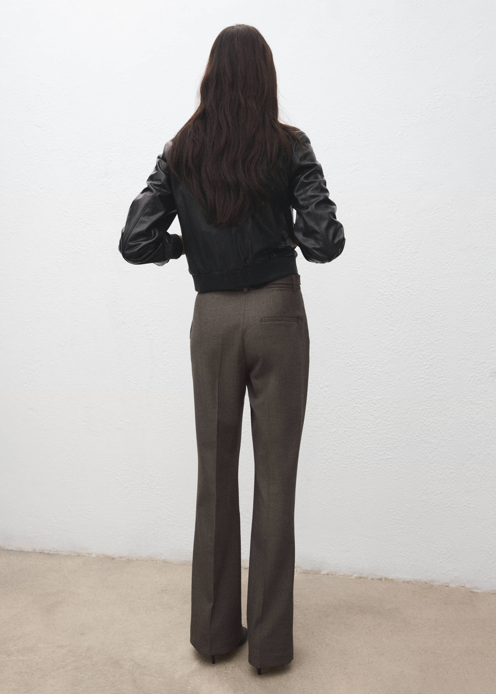 Mango trousers carlota in brown-003