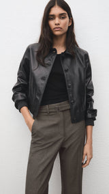 Mango trousers carlota in brown-004
