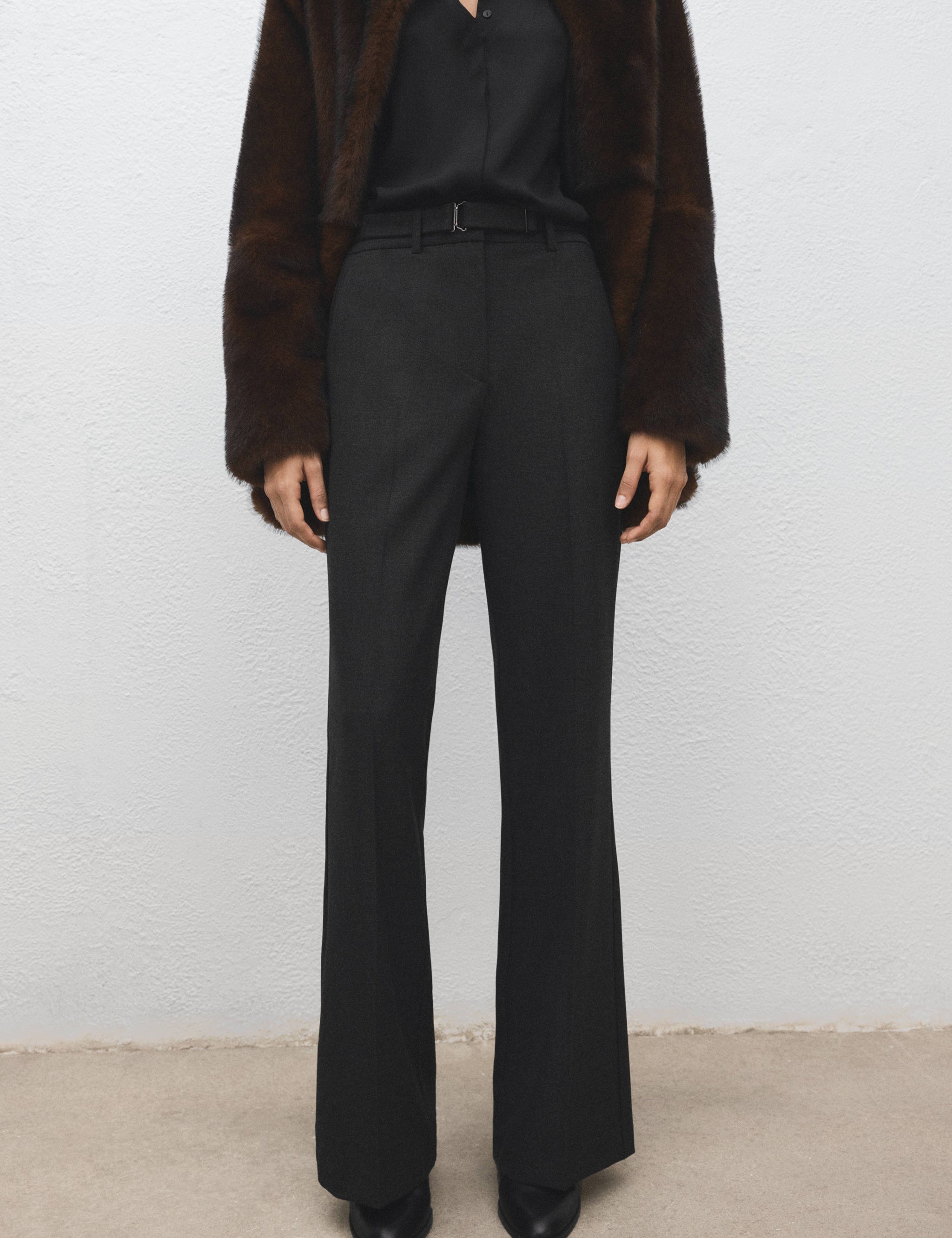 Mango trousers carlota in grey-002