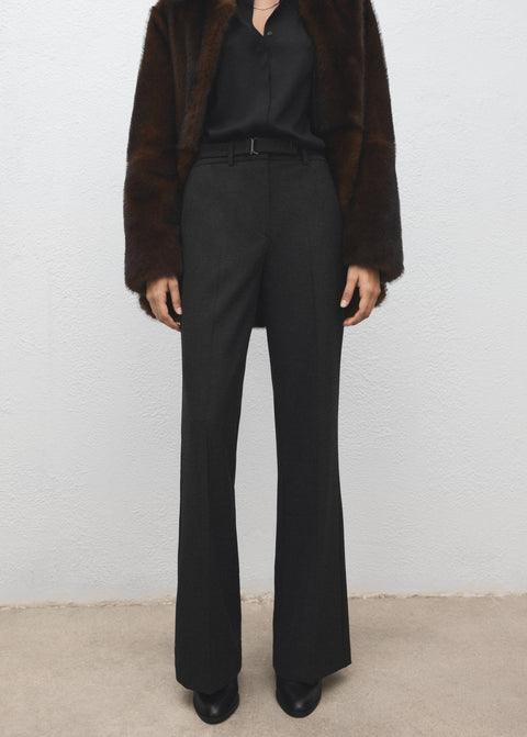 Mango trousers carlota in grey