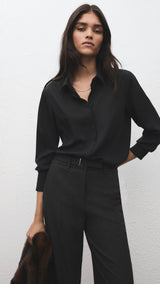 Mango trousers carlota in grey-004