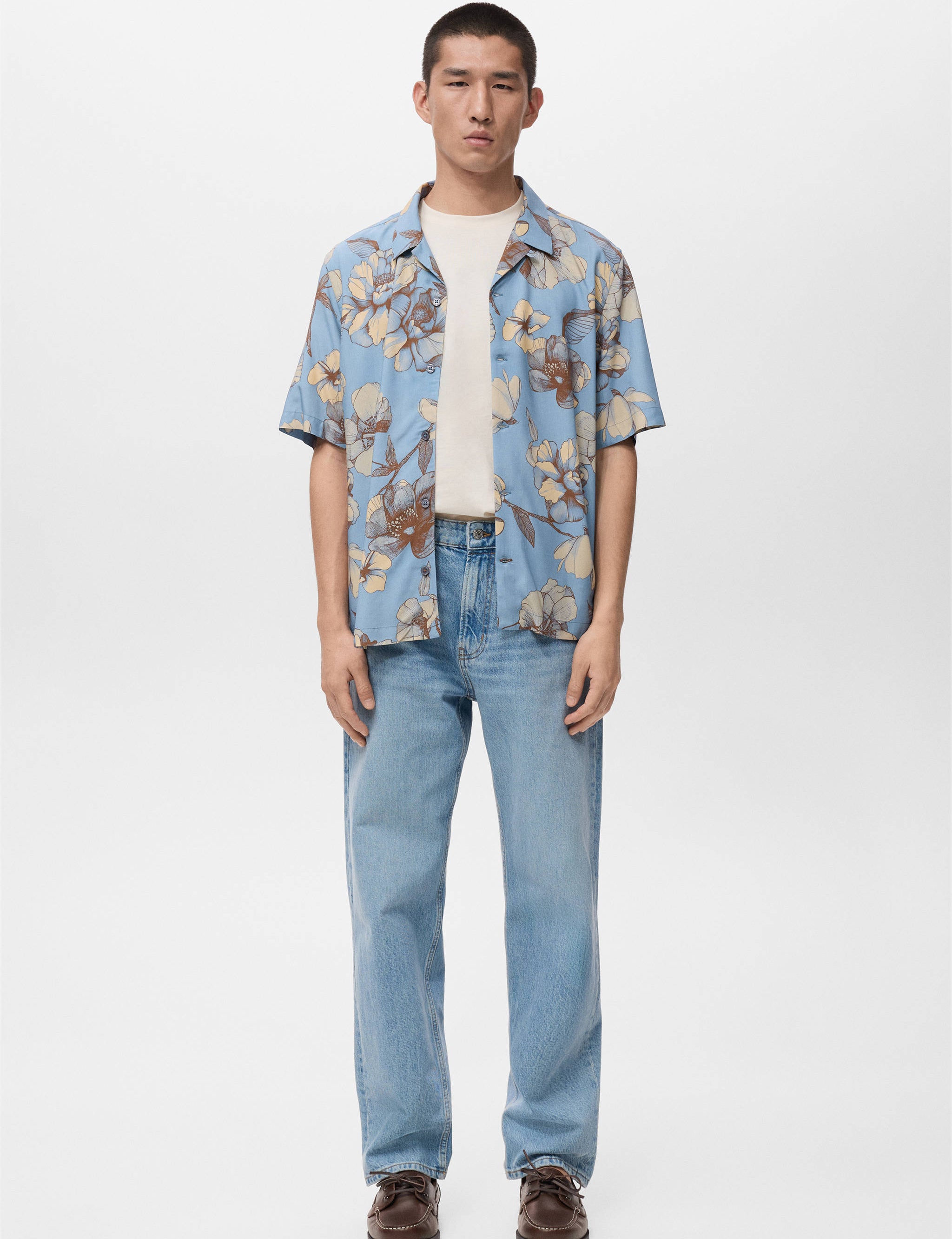 Mango shirt flor in celestial-001