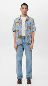 Mango shirt flor in celestial-001