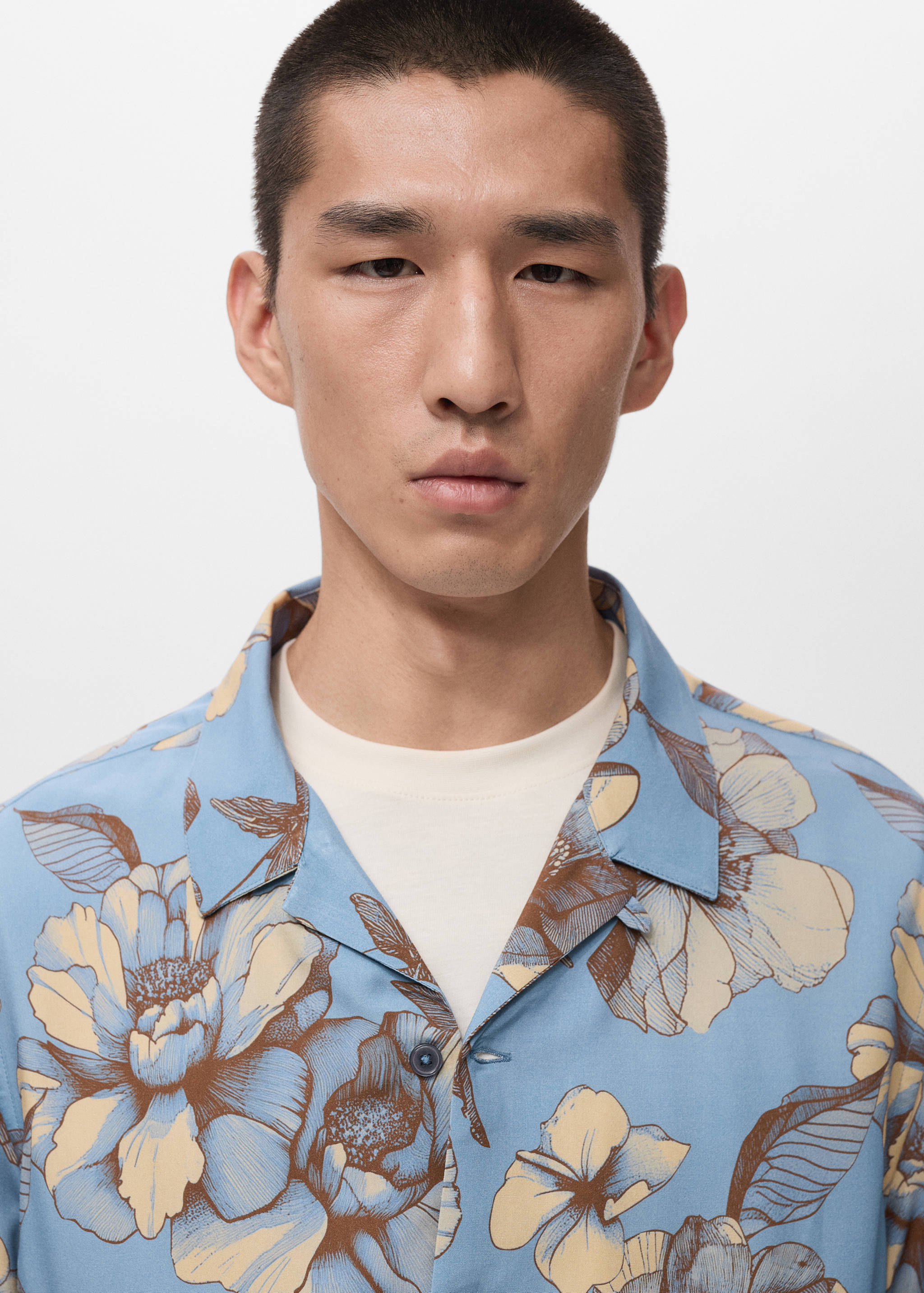 Mango shirt flor in celestial-004