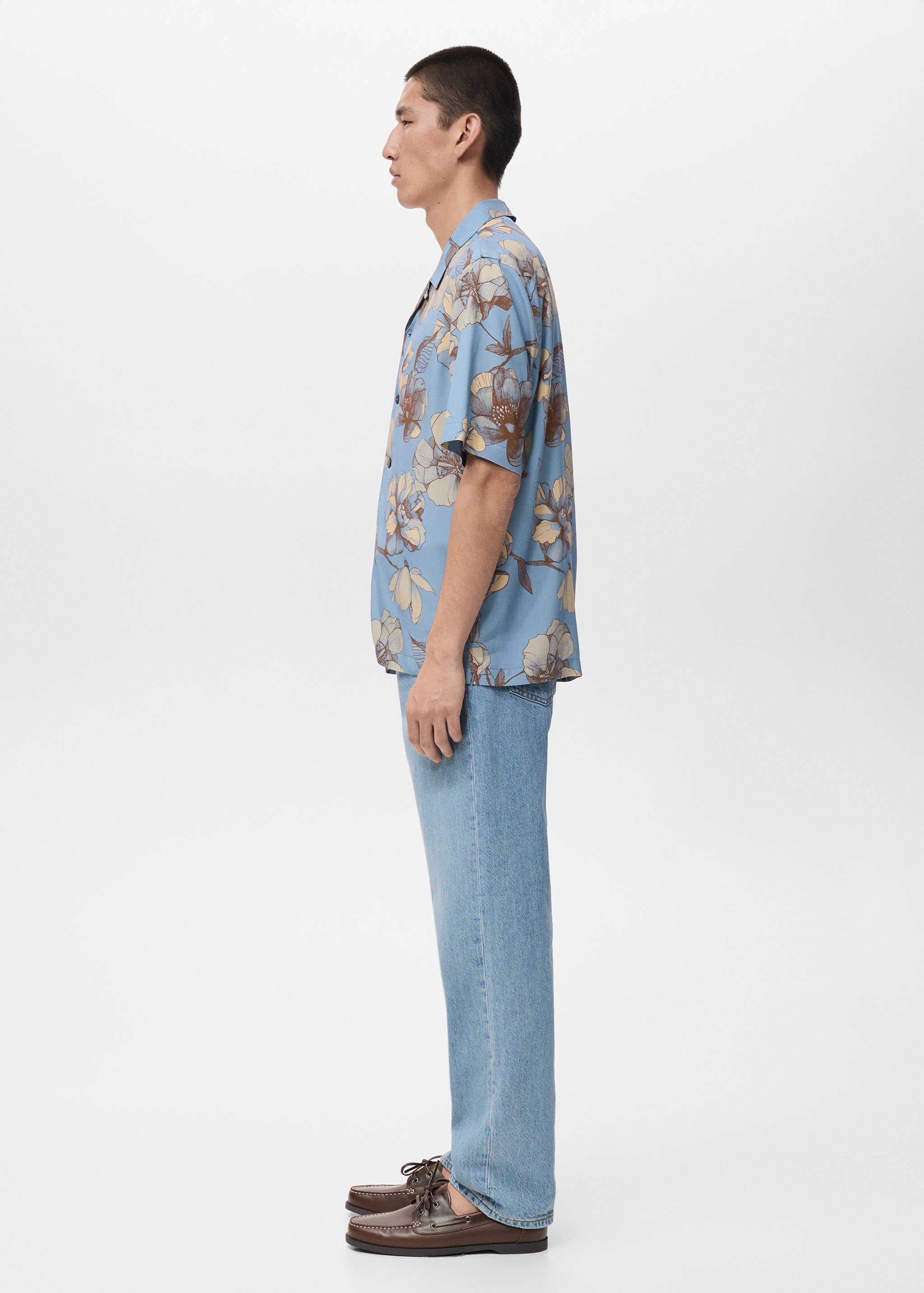 Mango shirt flor in celestial-008