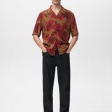 Mango shirt flor in red-001