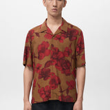 Mango shirt flor in red-002